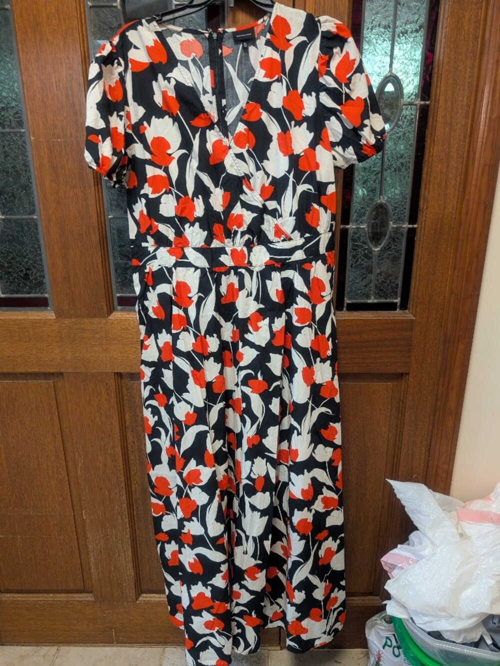 Womens short sleeve maxi dress, size XLarge